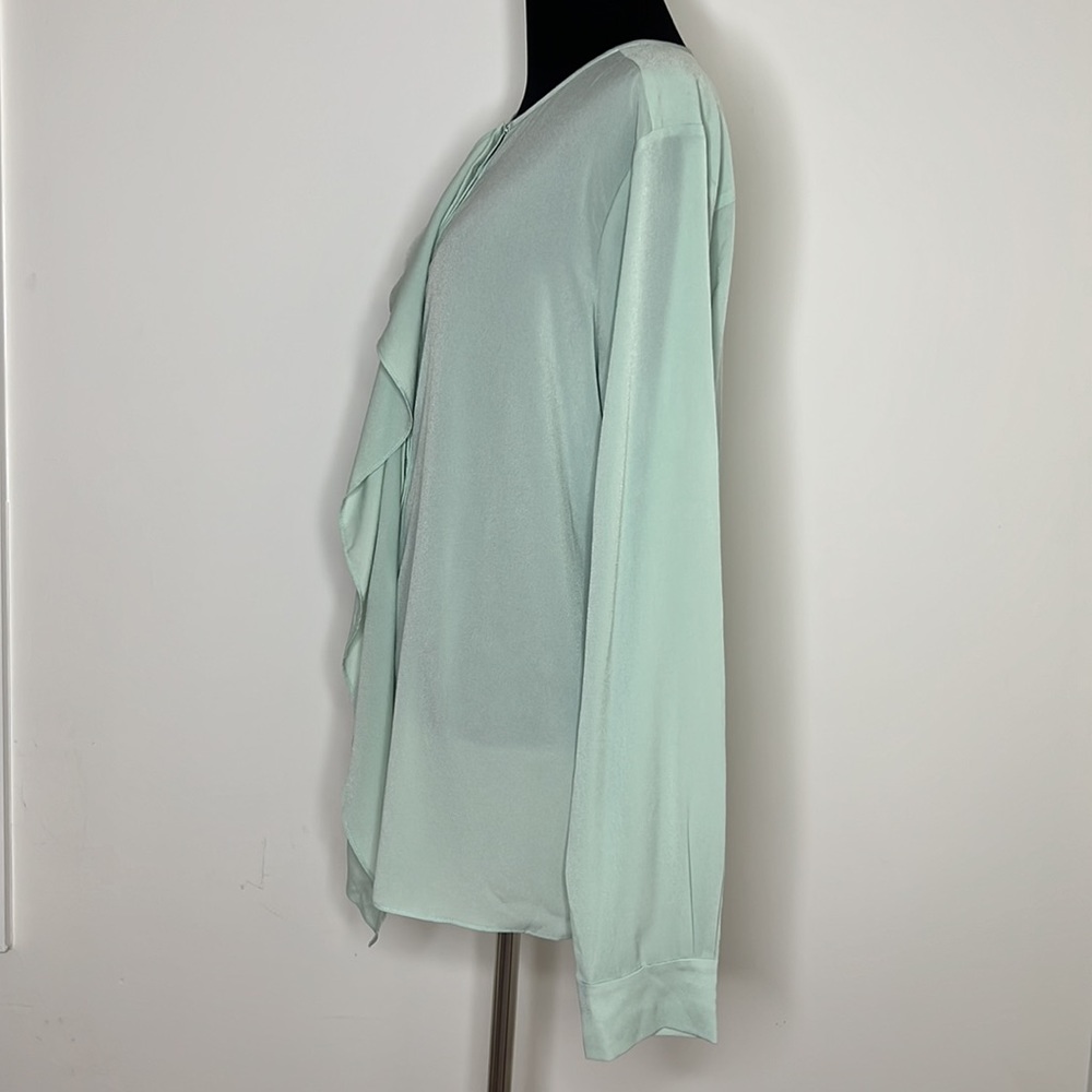 MARCHESA ROSE Ruffle Long Sleeve Blouse L - Picture 8 of 11